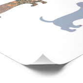 Funny Dackel Hunde Humor Farbdiagramm Poster (Ecke)