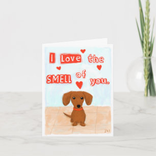 Funny Dackel Liebe Valentinstag Niedlicher Hund Feiertagskarte