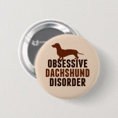 Funny Dackel Lover Button (Vorne & Hinten)