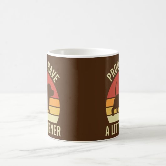 Funny Dackel Mama stolz auf eine kleine Dackel Kaffeetasse (Mittel)