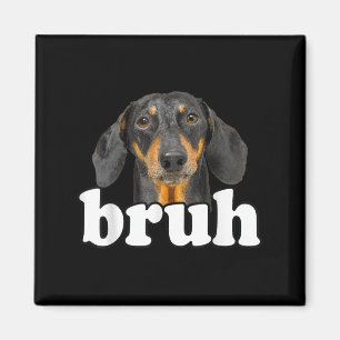 Funny Dackel Meme Sprichwort Bruh Funny Dog Sarcas Magnet