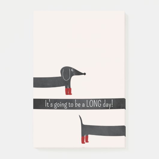 Funny Dackel Post-it Klebezettel (Vorderseite)