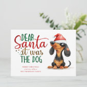 Funny Dackel Santa Es war Weihnachten für Hunde (Stehend Vorderseite)