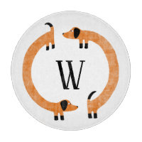 Funny Dackel Sausage Dog Monogramm