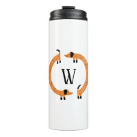 Funny Dackel Sausage Dog Monogramm