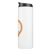 Funny Dackel Sausage Dog Monogramm Thermosbecher (Nach rechts gedreht)