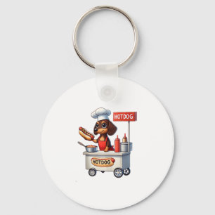 Funny Dackel Sausage Dog Würstchen Hotdog Sandwich Schlüsselanhänger