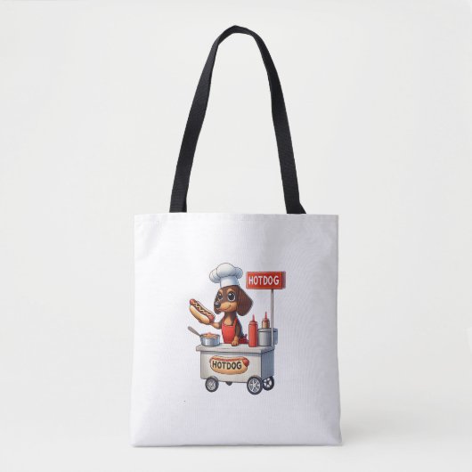 Funny Dackel Sausage Dog Würstchen Hotdog Sandwich Tasche (Vorderseite)