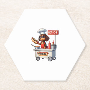 Funny Dackel Sausage Dog Würstchen Hotdog Sandwich Untersetzer