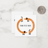 Funny Dackel Sausage Hund Benutzerdefinierter Text Mitteilungskarte (Vorderseite/Rückseite Beispiel)