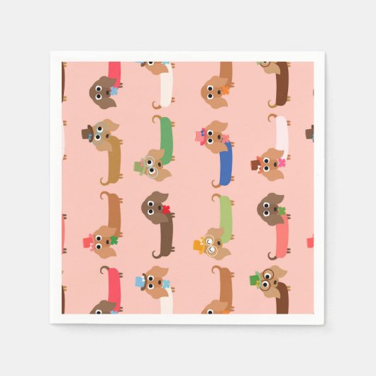 Funny Dackel Serviette (Vorderseite)