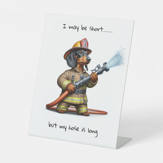 Funny Dackel Sockelschild (Vorderseite)