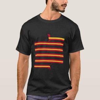 Funny Dackel Spanien Flaggenhund T-Shirt