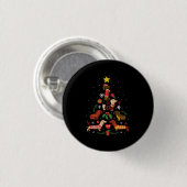 Funny Dackel Weihnachtsbaum Button (Vorne & Hinten)