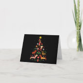 Funny Dackel Weihnachtsbaum Dankeskarte (Vorderseite)