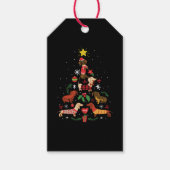 Funny Dackel Weihnachtsbaum Geschenkanhänger (Vorderseite)