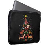 Funny Dackel Weihnachtsbaum Laptopschutzhülle (Vorne Rechts)