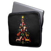 Funny Dackel Weihnachtsbaum Laptopschutzhülle (Vorderseite Links)