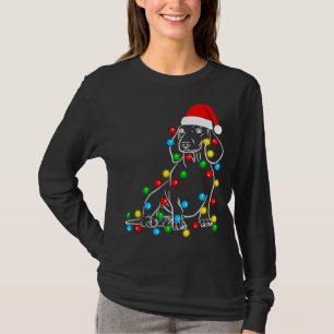 Funny Dackel Weihnachtsbaum Lichter Led Dog Doxi T-Shirt