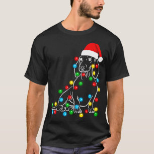 Funny Dackel Weihnachtsbaum Lichter Led Dog Doxi T-Shirt