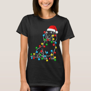 Funny Dackel Weihnachtsbaum Lichter Led Dog Doxi T-Shirt
