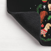 Funny Dackel Weihnachtsbaum Mousepad (Ecke)