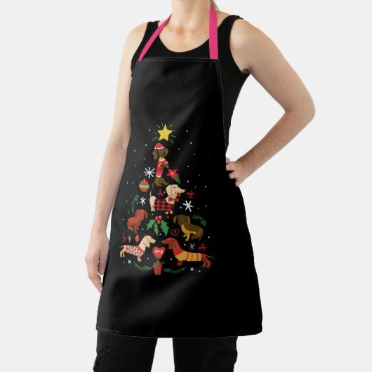Funny Dackel Weihnachtsbaum Schürze (InSitu)
