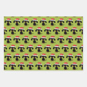 Funny Dackel Weihnachtsmann Niedlich Hunde Weihnac Geschenkpapier Set (Vorderseite 3)