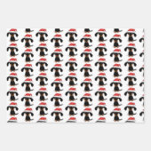 Funny Dackel Weihnachtsmann Niedlich Hunde Weihnac Geschenkpapier Set (Vorderseite 2)