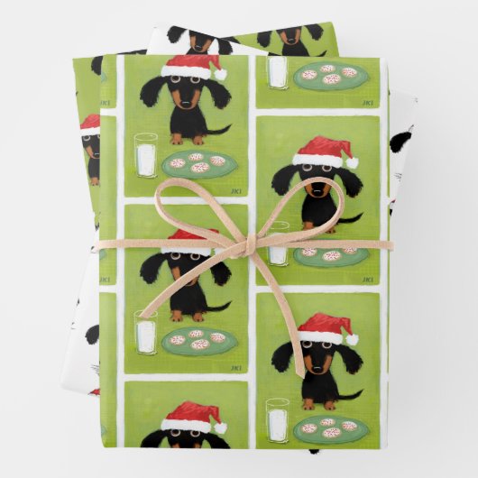 Funny Dackel Weihnachtsmann Niedlich Hunde Weihnac Geschenkpapier Set (Beispiel)