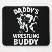 Funny Dad And Son Daughter Kids Wrestling Wrestler Mousepad (Vorne)