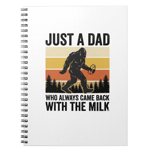 Funny Dad Came Back With the Milk Vintage Shirt_1 Notizblock (Vorderseite)
