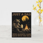 Funny Dad Camng Bear Quote Gift For Father's Day H Karte (Gelbe Blume)
