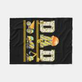 Funny Dad Construction Excavator Kids Matching Fam Fleecedecke (Vorderseite (Horizontal))