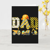 Funny Dad Construction Excavator Kids Matching Fam Karte (Gelbe Blume)