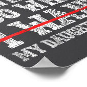 Funny Dad Father I'm A Grown Man I Do What My Daug Poster (Ecke)