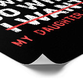 Funny Dad Father I'm A Grown Man I Do What My Daug Poster (Ecke)