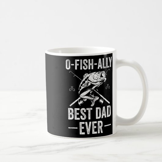 Funny Dad Fish B Fishing Father  Kaffeetasse (Rechts)