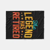 Funny Dad Grandpa Retirement The Legend Has Retire Fleecedecke (Vorderseite (Horizontal))