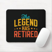 Funny Dad Grandpa Retirement The Legend Has Retire Mousepad (Mit Mouse)