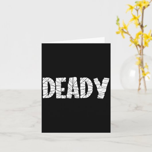 Funny Dad Halloween Deady Mummy Halloween Matching Karte (Gelbe Blume)