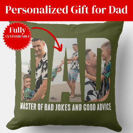 Funny Dad Humor Present Christmas Throw Pillow Kissen