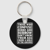 Funny Dad Joke Burro Burrow Pun From Hole In The G Schlüsselanhänger (Vorderseite)