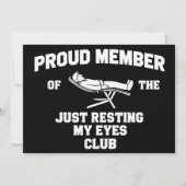 Funny Dad Just Resting My Eyes Fathers Day Funny  Einladung (Vorderseite)