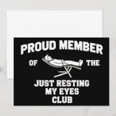 Funny Dad Just Resting My Eyes Fathers Day Funny  Einladung (Vorne/Hinten)