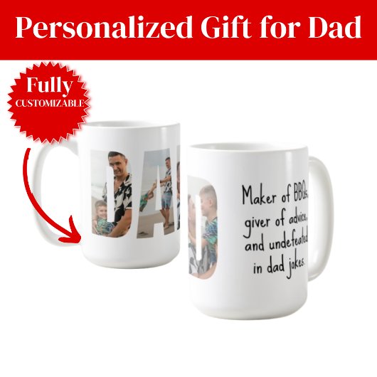 Funny Dad Mug – BBQ Master & Dad Joke Champion Kaffeetasse