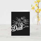 Funny Dad Of Four Toddler Kids Fathers Day Fist Bu Karte (Gelbe Blume)