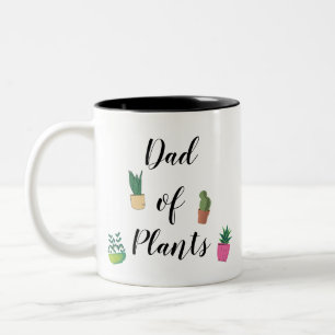 Funny Dad of Plants Plant Lover Gardener Zweifarbige Tasse