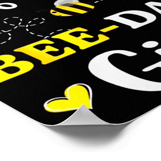 Funny Dad Of The Bee Day Girl Birthday Poster (Ecke)