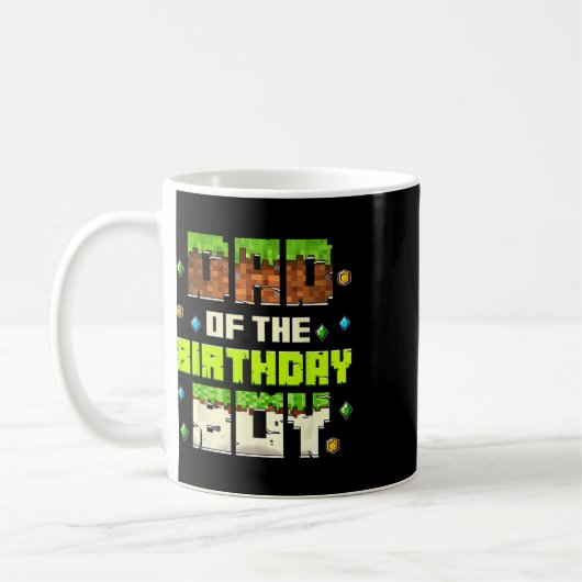 Funny Dad Of The Birthday Boy Video Gamer Pixel Bd Kaffeetasse (Links)
